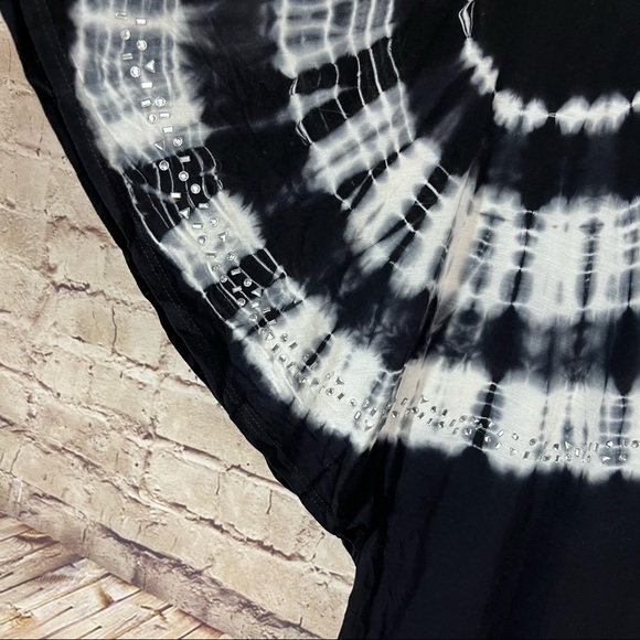 INC international concepts blue tie dye short sleeve top size small - Picture 5 of 6